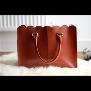 ASOS Leather Scallop Edge Shopper